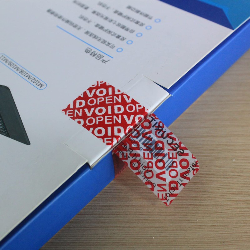 TamperSeals Group - 100 Sheets Red 25x60mm Full Transfer Barcode