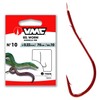 VMC Aalhaken 7053 Wurmhaken Vorfachhaken Rot 70cm #4