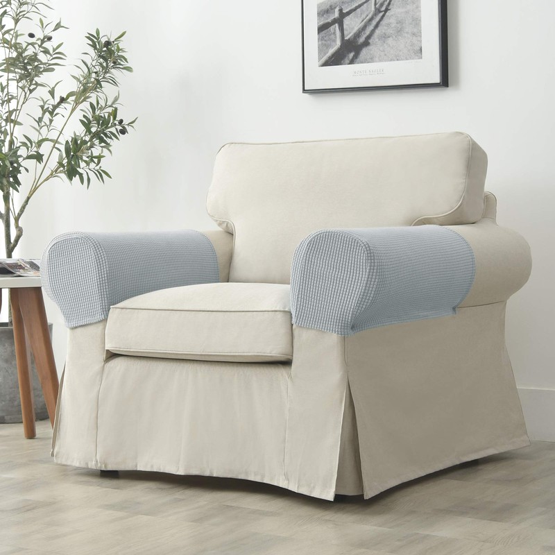GEOCANG Armchair cover, Set of 2 non-slip armchair, sofa armrest