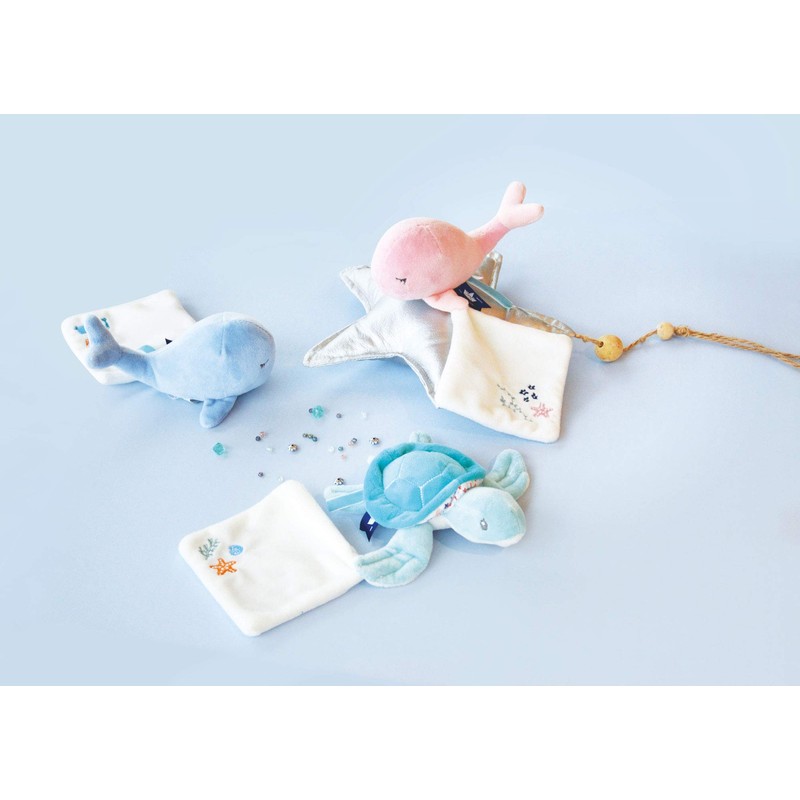 Doudou et Compagnie Plush Whale with Cuddly Toy - 15cm