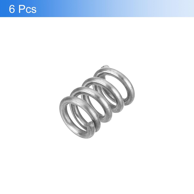 QUARKZMAN Pack of 6 Compression Springs, Stainless Steel Coil Springs,