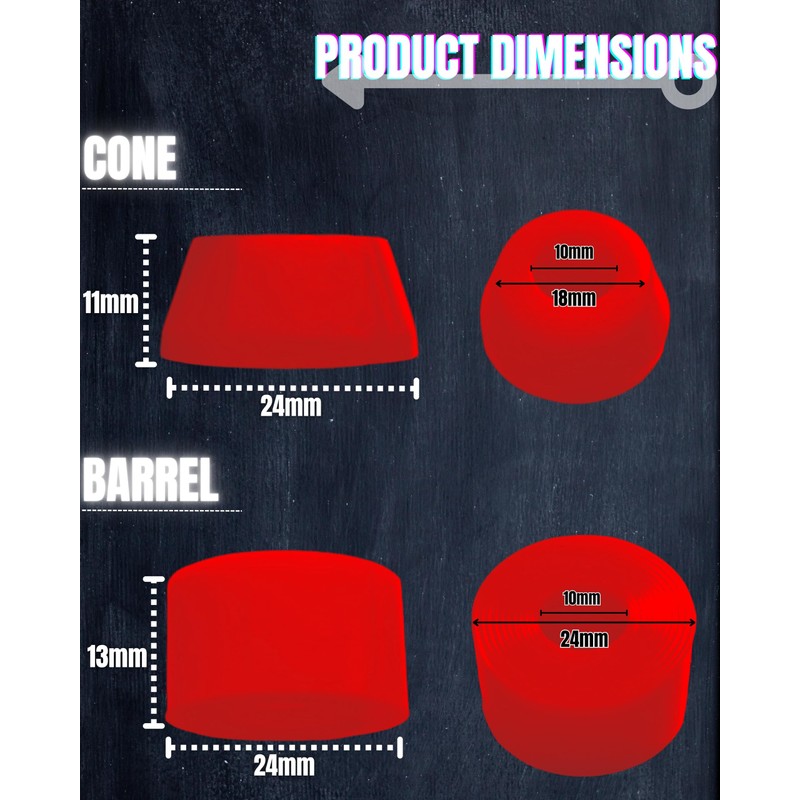 Skateboard Bush Rubber Skateboard Truck Bush Rubber Soft Medium Hard
