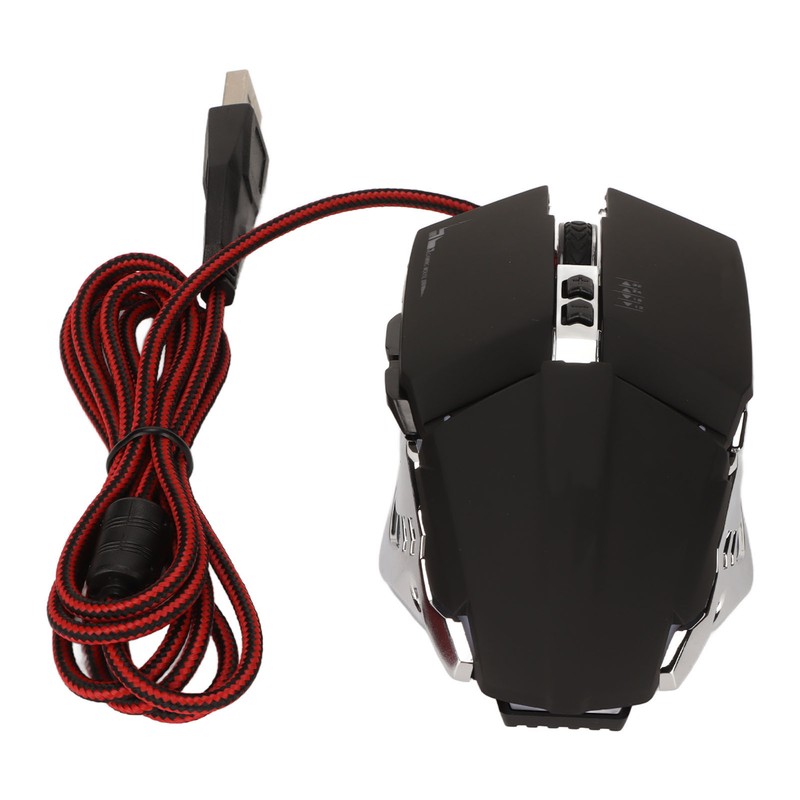 Gaming Mouse Ergonomic Design 4 DPI Adjustable Breathing RBG Backlit