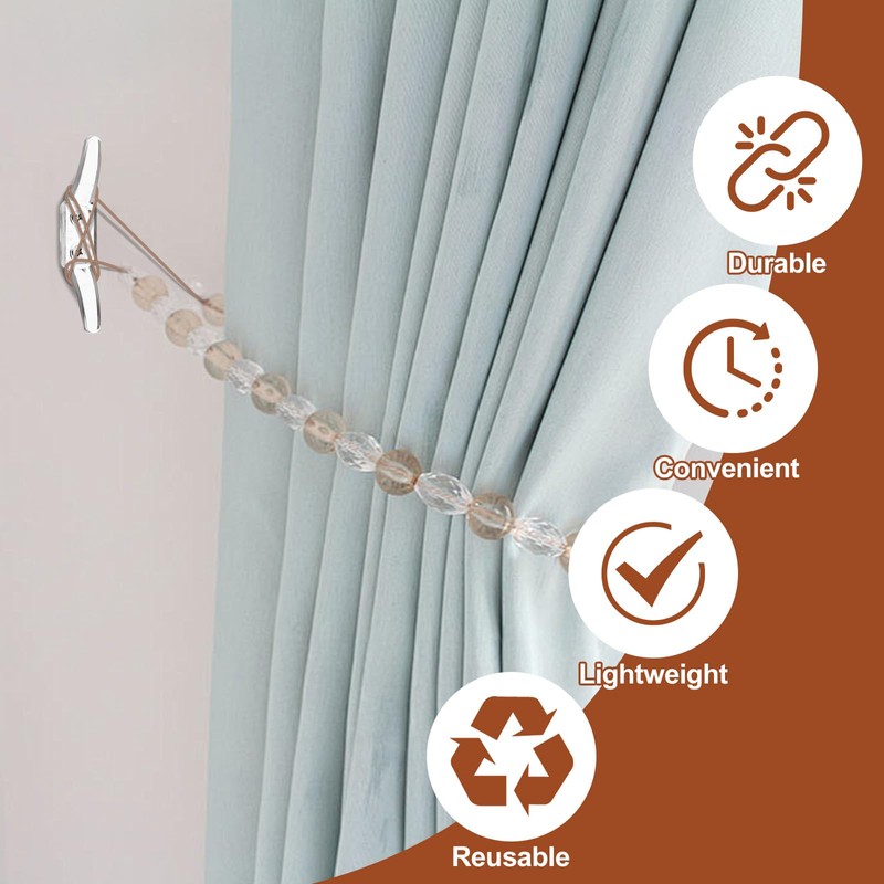 Ouligay 12 Pcs Blind Cord Holder Clear Cord Cleat Plastic