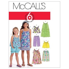 McCall's Patterns M5797 Children's/Girls' Tops, Dresses, Shorts and Pants, Size CCE (3-4-5-6)