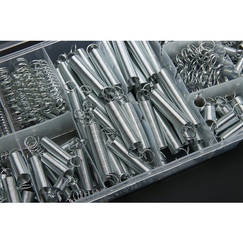 200 Piece Compression Springs Assortment Kit,Spring Assortment Set,Zinc Plated Compression