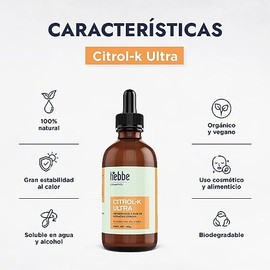 HEBBE - Citrol K 100 g | Conservador cosmético y alimenticio |conservador liquido de Amplio Espectro | Compatible con formulas a bas de agua | No Afec