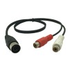 CERRXIAN Lemeng 5 Pin Male Din To 2 Rca Female