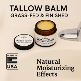 Maple Valley Beef Tallow for Skin - Organic Grass-Fed Whipped Beef Tallow | Maple Valley 2oz