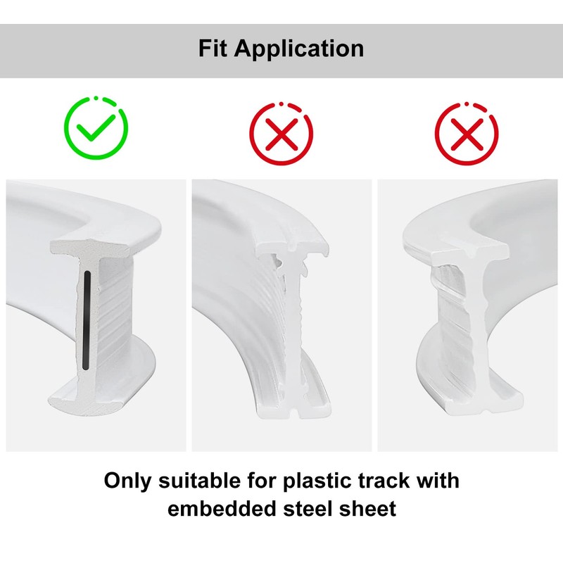KXLife End caps for Flexible Curtain Track(4 PCS)