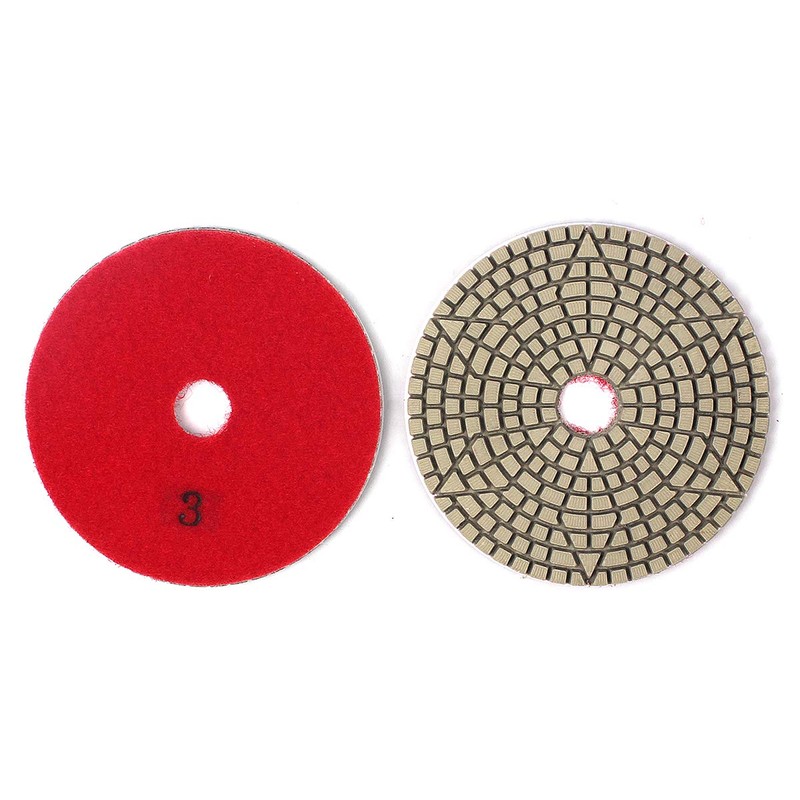 4" Flexible 3 Step Diamond Polishing Pads for Granite Marble