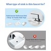 PerPaiMe Bathroom Faucet 3 Hole - 8 Inch Waterfall Bathroom