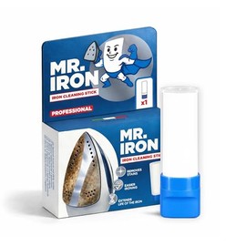 Mr. Iron Universal Iron Cleaning Stick Made in Italy Removes Limescale, Starch, Incrustations and Dirt from the Soleplate. Suitable for all irons. Easy to use, safe