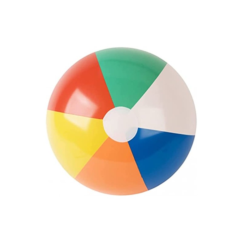 PMS Inflatable Multi-Coloured Shiny Beach Ball – 20 Inch Inflatable