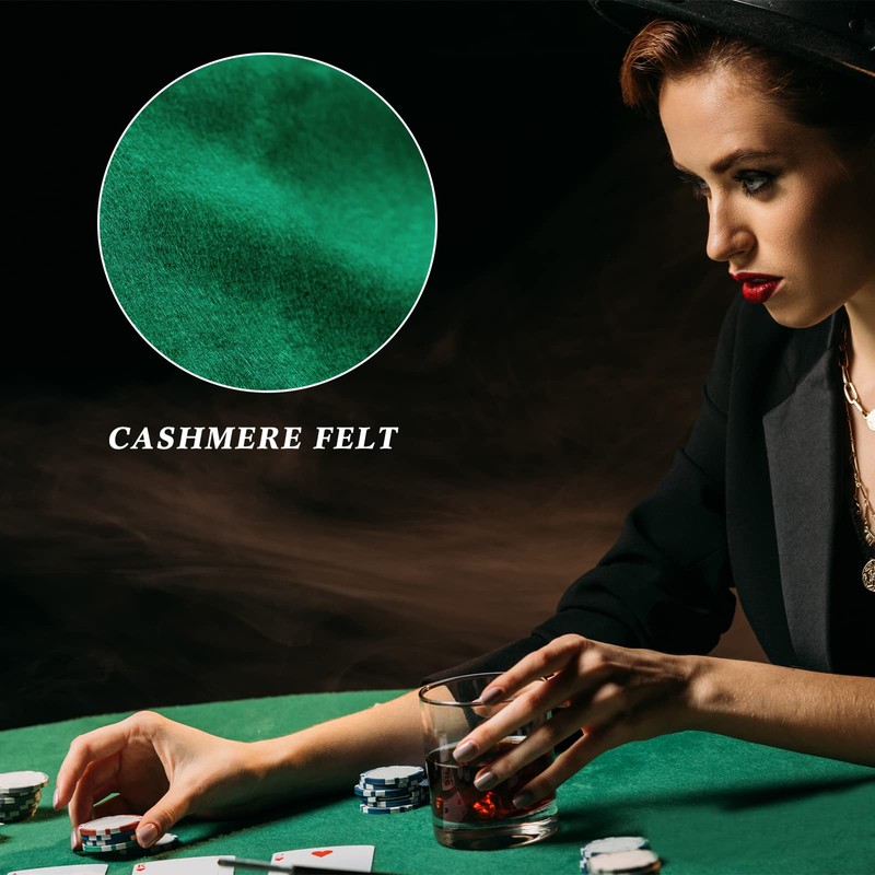 Green 36 Inch Felt Card Game Tablecover Round 36in to