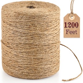 XSEINO 1200 Feet Natural Jute Twine Strong Garden Twine Rope for Arts Crafts Gift Wrapping Gardening Tomato Climbing Plant Tie Floristry Packing Decor | XSEINO