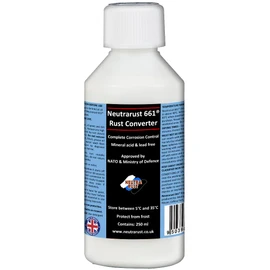 Neutrarust 661® Rust Converter - The Original Water based & Non-Hazardous. MOD & NATO Approved (250 ml) 10-12 square metres per litre