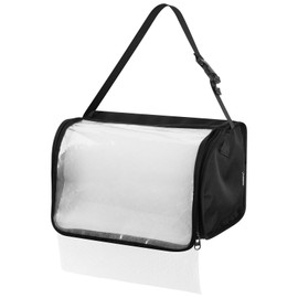 Kitchen Paper Towel Holder, Hanging Paper Towel Dispenser with Transparent Cover, Easy to Tear Papers Waterproof Papers Towels Holder for Kitchen Organization and Storage (Black)