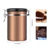 Coffee Container Large Airtight Stainless Steel Black Kitchen Storage Canister