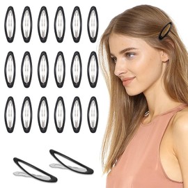 Ouligay 20 Stück Haarspangen Mädchen Schwarz 7cm Snap Haarspangen Damen Dünnes Haar Rutschfest Haarspange Metall Snap Clips Einfache Vintage Haarklammern Schwarz für Kinder Mädchen Damen
