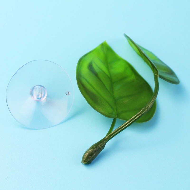 Lystaii 4pcs Betta Fish Leaf Pad with Suction Cup, Betta