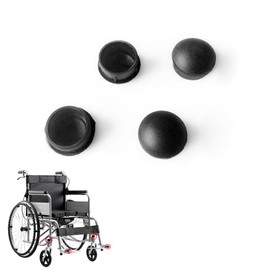 DeaHea 6 Pack Transport Wheelchair Dust Cap Replacement Wheelchairs Front Fork Drives Dust Cover Tips Part for Lightweight Wheelchair with Swing-Away Footrests 4 Wheel Rollator Walker with Seat