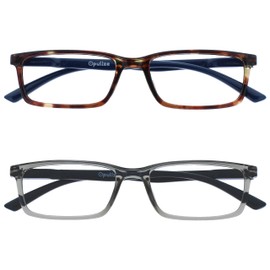 Opulize Sea Glasses Blue Light Filter Slim Frame Spring Hinges Improve Sleep Computer Glasses Gaming Anti-Glare Men Women B9, Brown / Grey