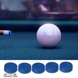 Cue Tips, 20 Pack 10 mm Billiard Replacement Tips, Cue Tips, Billiard Replacement Tips, Snooker Cue Tips with Transparent Case, for Snooker Cues, Blue