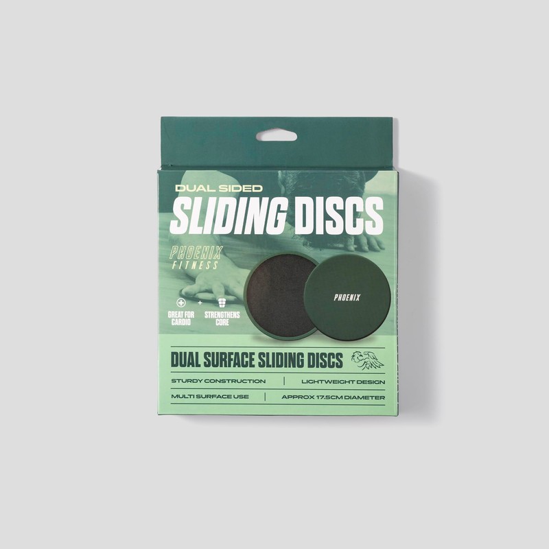 Phoenix Fitness Dual-Sided Gliding Discs - 2x Core Sliders for