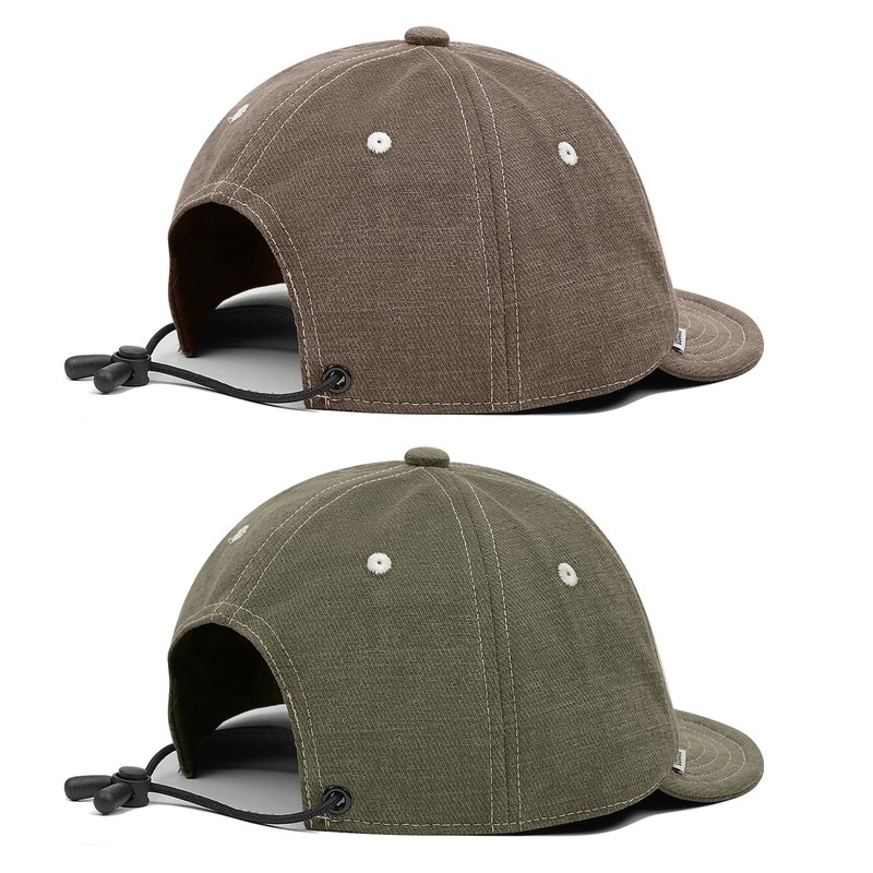 Croogo G-ASB03 Men's Cap, Short Brim, Soft, Breathable, Plain, Simple,