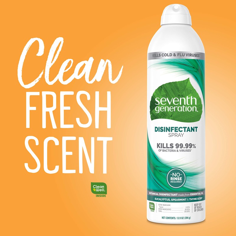 Seventh Generation Disinfectant Spray, Eucalyptus Spearmint & Thyme Scent, 13.9