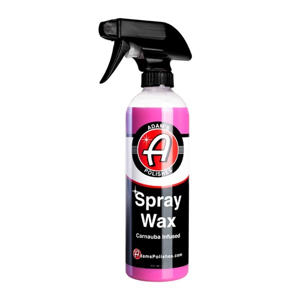 Adam's Spray Wax 16oz - Premium Infused Carnauba Car Wax Spray for Shine, Polish & Top Coat Paint Protection | Car Wash Enhancer & Clay Bar Lubricant | Car Boat Motorcycle RV Detailing
