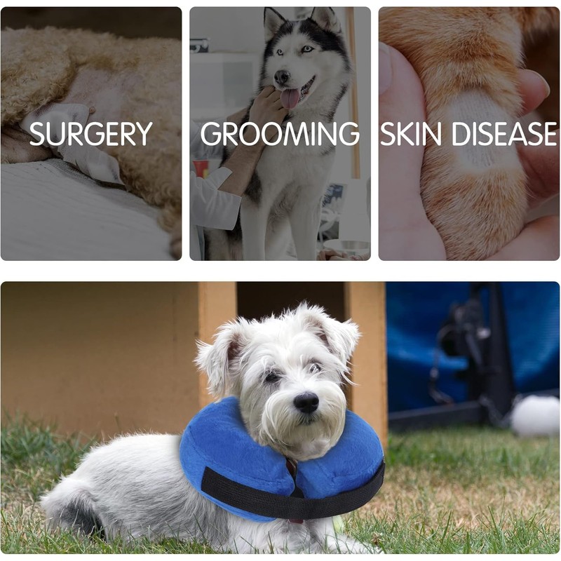 Kaket Inflatable Dog Collar, Protection Cover - Prevent Biting &