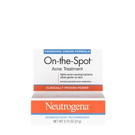 Neutrogena On-The-Spot Acne Treatment Vanishing Cream Formula 0.75 oz (Pack of 5)