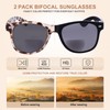 OuShiun 2 Pack Bifocal Reading Sunglasses for Women, Classic Retro