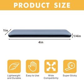 WIZARD SLIDERS 16 PCS PTFE(Teflon) 1" x4" Rectangle Furniture Glides Sliders, Furniture Sliders for Carpeted & Hardwood Floors, Rectangle Self-Adhesive Floor Protector Pads,Furniture Feet Protectors