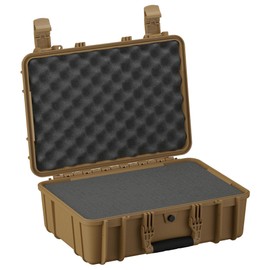 Condition 1 18" Medium Waterproof Hard Case with Foam, Model 801, Portable Protective Storage Box for Travel, Tactical Gear, Made in USA, 18.36"x13.70"x 7.03" Flat Dark Earth