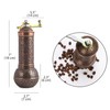 Glios Decorative Handmade Coffee Grinder, Refillable Turkish Spice Mill, Manual