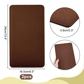 PH PandaHall Handbags Base Shaper Brown Pack of 2 13.5 x 6.5 Inch Rectangle Base Insert Felt Base Shaper Bag Purse for Tote Leather Purse Bag Backpack