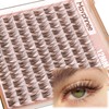 Brown Lash Clusters 12MM Short Eyelash Clusters Wispy Individual Lashes