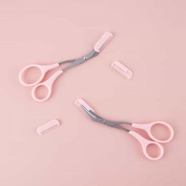 Women's Eyebrow Trimmer Scissors with Comb Eyebrow Trimmer 6ea