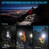 AMAKER LED Headlamp Rechargeable, 9000mAh Long Battery Head Lamp with