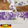 ANRO Oilcloth Tablecloth Wax Tablecloth Washable Garden Tablecloth Round Oval