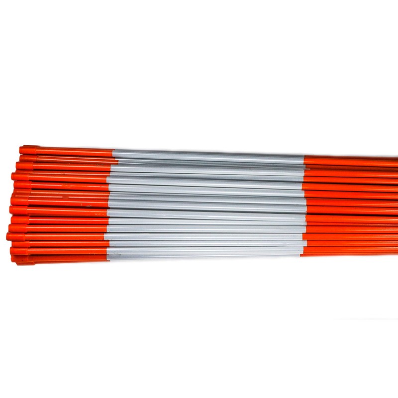 4ft Orange Driveway Markers - Reflective Tape, Pointed Tip, Armor