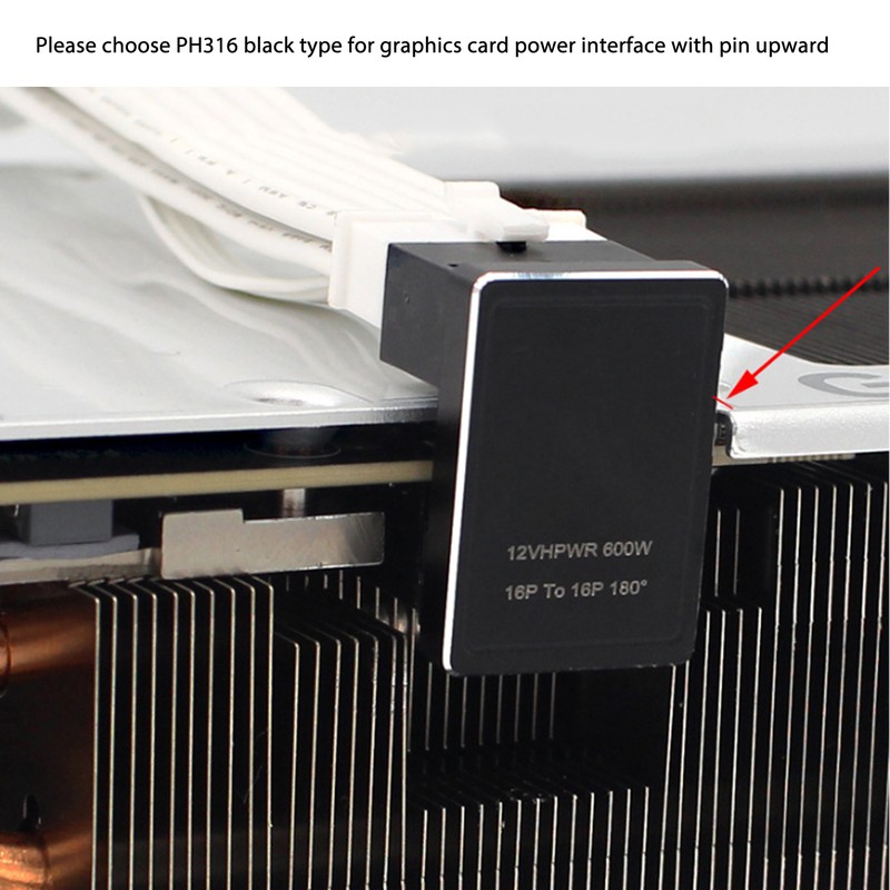 GPU PCIe Connector 600W 12V HPWR 16P to 16P Male