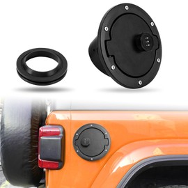 ROCCS Gas Tank Cap Cover Fuel Filler Door Combination Locking for Jeep Wrangler Accessories 2007-2018 JK