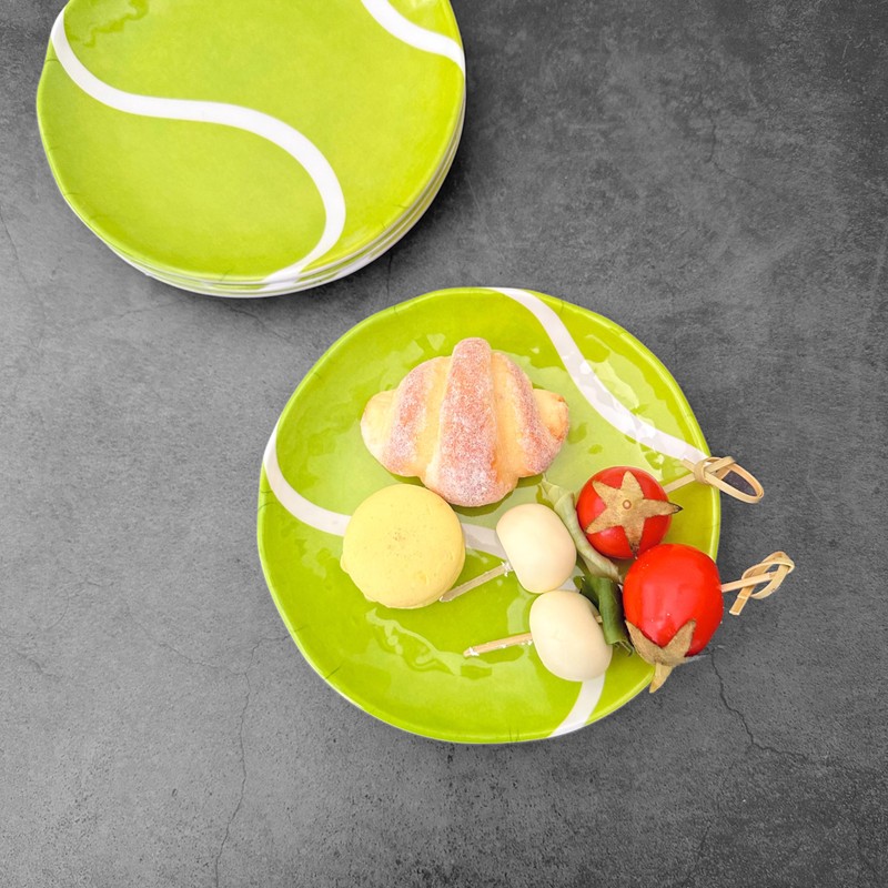 Gourmet Art 4-Piece Tennis Heavyweight and Durable Melamine 6 Inch