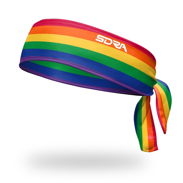 Suddora Rainbow Tie Headband - Ninja Style Headband for Workout, Sports, and Rainbow Pride Parade