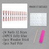 Uñas Postizas Francesas Marrones Con Punta Francesa, Largas, Estilo Stiletto,