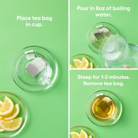 Newman's Own Organic Lemon Ginger Herbal Tea with Rooibos Tea with Organic Ginger 20 Individually Wrapped Tea Bags USDA Certified and Kosher Cinnamon Tea Caffeine-Free